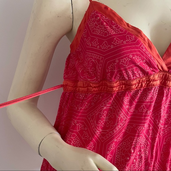 Ella moss orange and pink camisole with satin trim - Picture 3 of 8